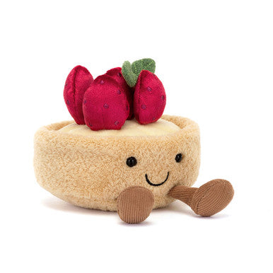Jellycat Kids Plush Amuseables Fleurette Tarte Aux Fraises