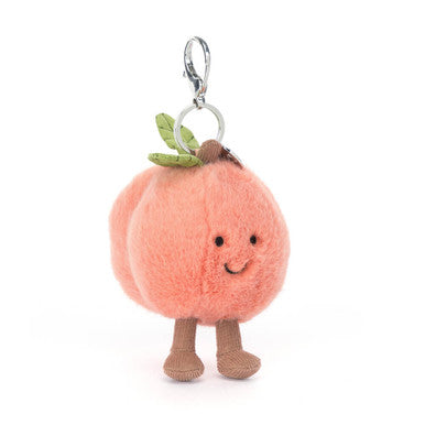 Jellycat Kids Plush Amuseables Peach Bag Charm