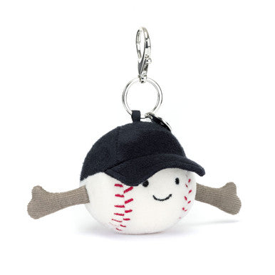 Jellycat Kids Plush Amuseables Sports Baseball Bag Charm