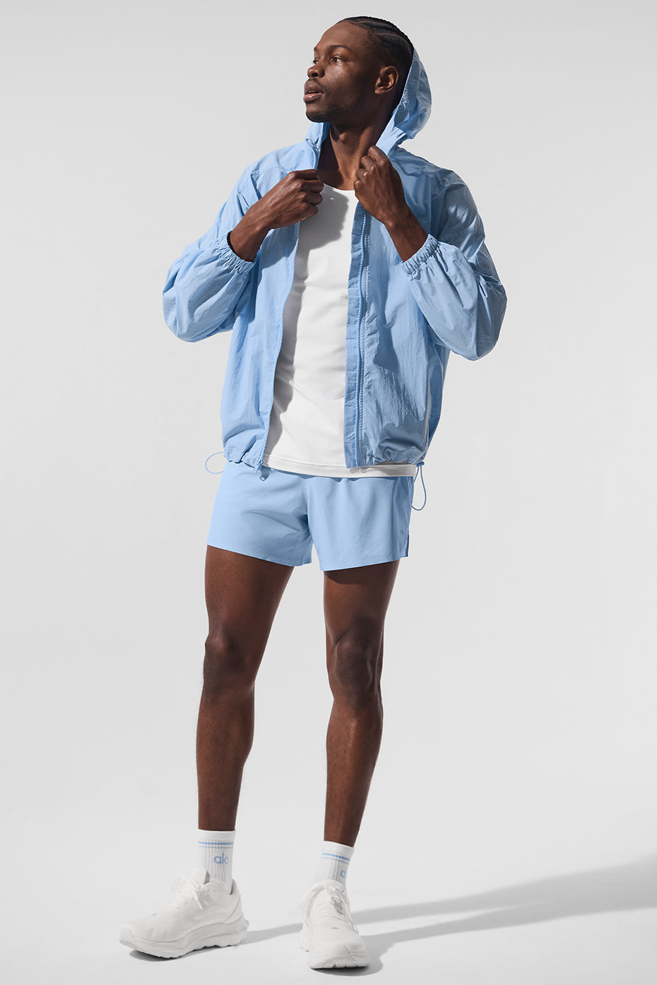 Vantage Nylon Ripstop Track Jacket - Seashell Blue