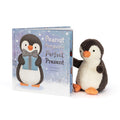 Jellycat Reading Book Peanut Penguin's Perfect Present Book and Peanut Penguin