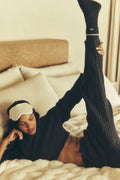 Cable Knit Winter Bliss Pant - Dark Heather Grey