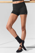 3" ALO Softsculpt High-Waist Precision Short - Black