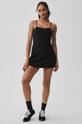Alosoft Courtside Tennis Dress - Black